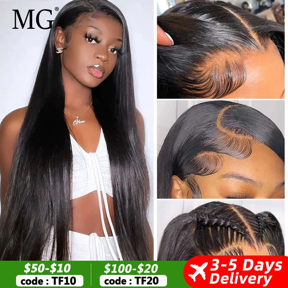 Straight 13X4 Lace Front Human Hair Wigs HD Lace Frontal Human Hair Wigs Peruvian Straight Remy 4x4 Closure Wigs For Black Women