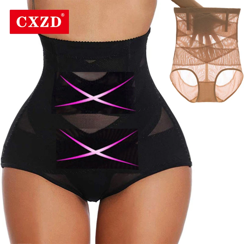 CXZD High Waist Control Panties Body Shaper Shapewear Thong for Women Tummy Control Butt Lifter Slimming Invisible