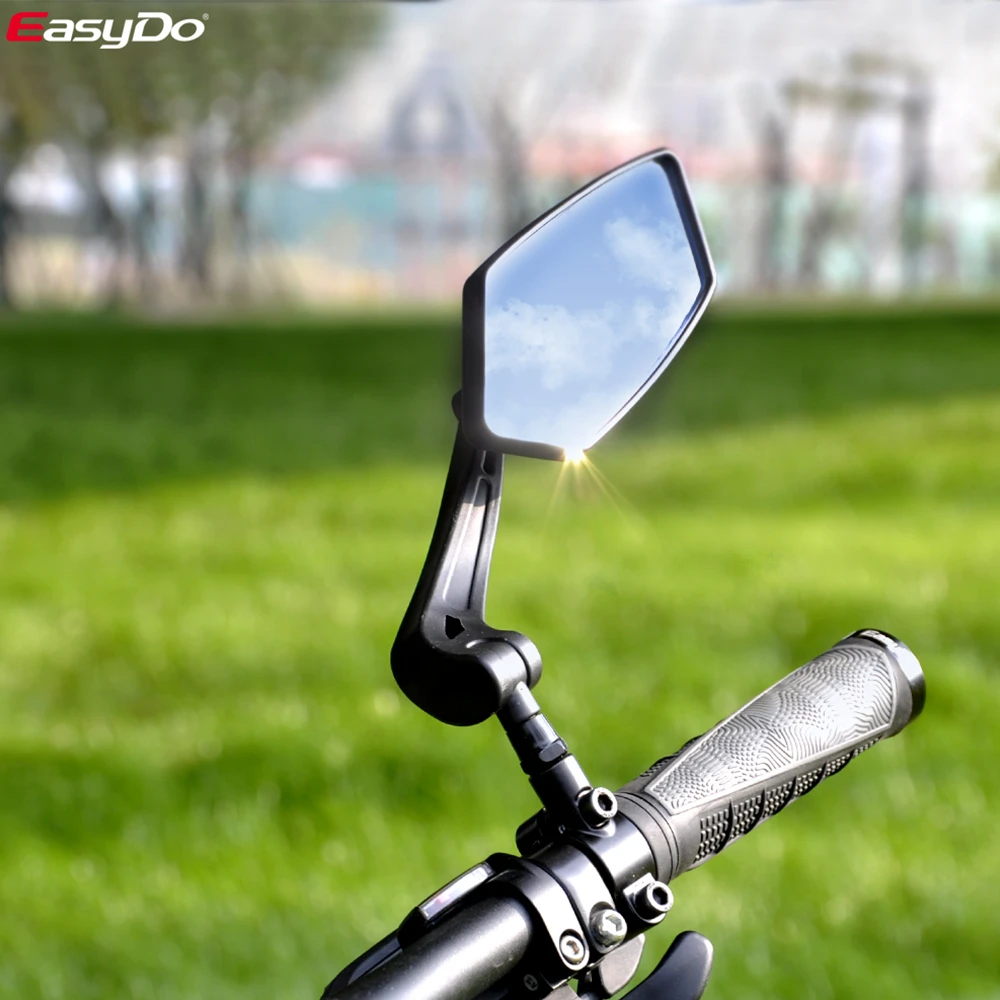 EasyDo Bicycle Rear View Mirror Bike Cycling Wide Range Back Sight Reflector Adjustable Left Right Mirror