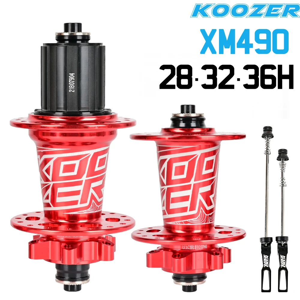 Koozer XM490 Hubs 4 Bearing MTB Mountain Bike QR Thru 32 Holes Disc Brake Bicycle Hub 28H 32H 36H 100*15 12*142mm 100*9 135*10MM