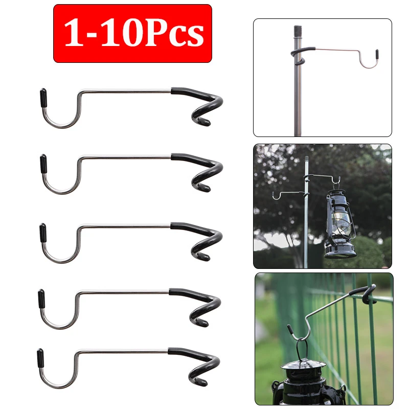 Tent Pole Lamp Holder Hook Camping Hunting Lantern Hanger Outdoor Aluminum Alloy Camping Portable Outdoor Elements