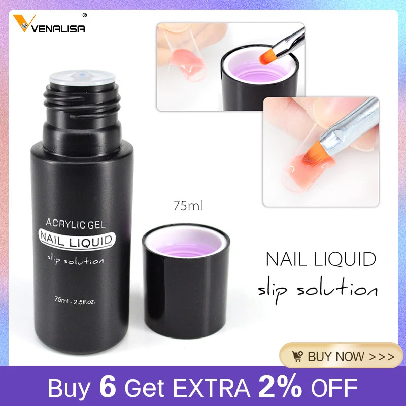 Acrylic Nail Gel Liquid For Soak off UV LED Extension Gel Nail Brush Slice Tip Gel Nail Polish Manicure Gel Nail Slip Solution