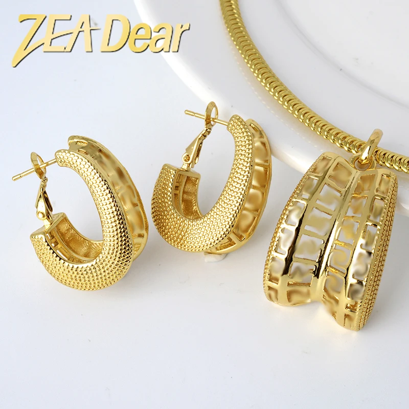 ZEADear Jewelry 2021 New Copper Classic Jewelry For Women Earrings Pendent Romantic Sets For Wedding Party Anniversary Trendy