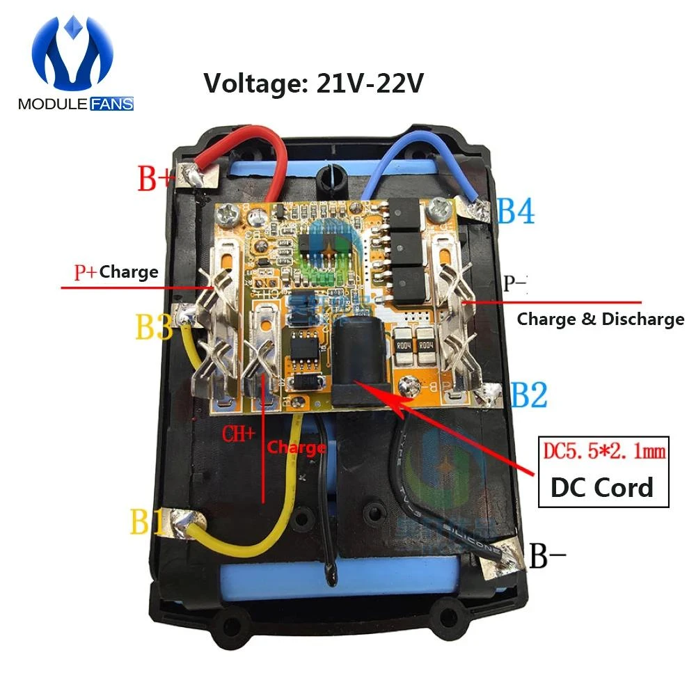 5S 18.5V 18A BMS 18650 Lithium Battery Protection Board Li-ion Battery Cell Packs Short Circuit Over Charge Discharge Protect