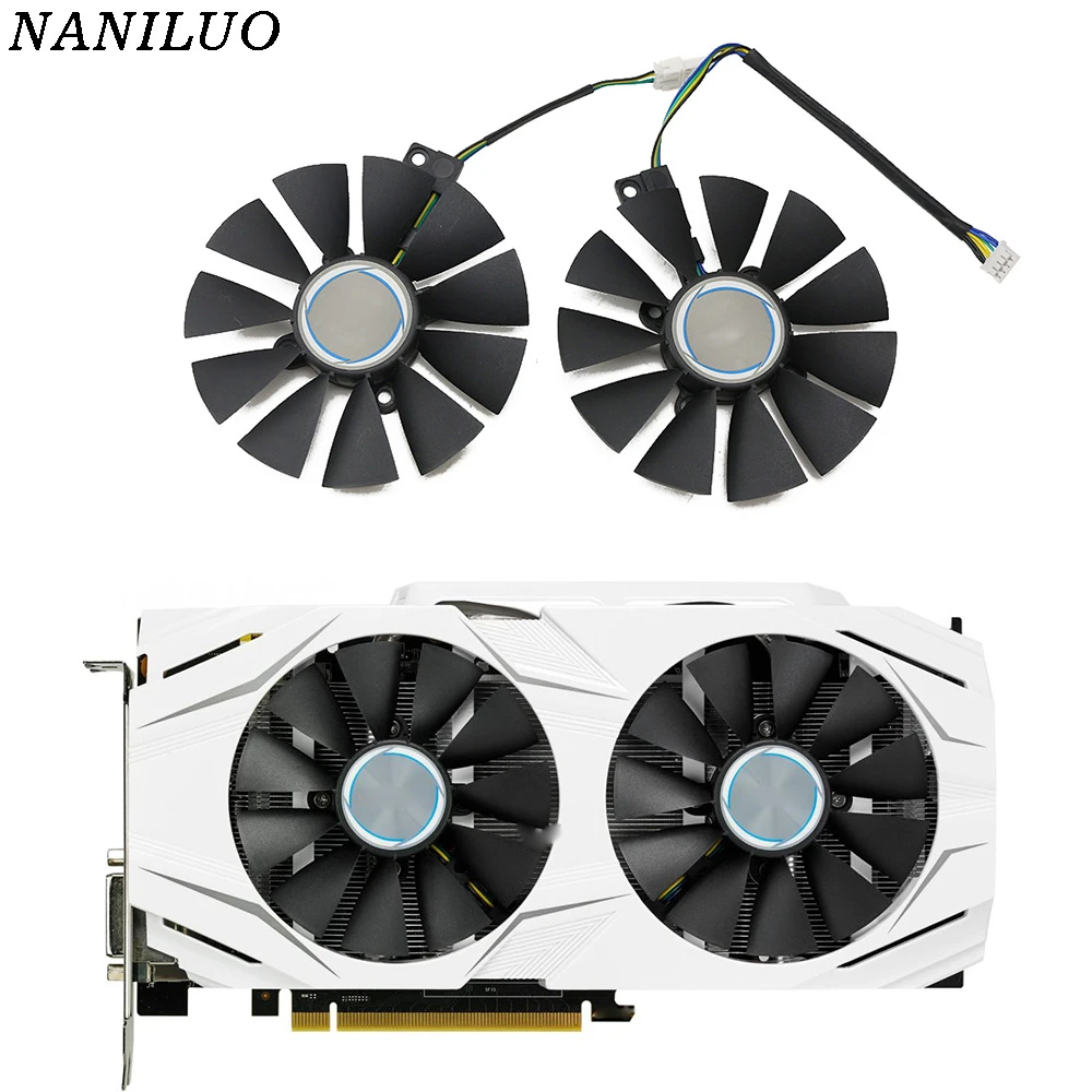 87MM GTX1060 GTX1070 RX480 Cooler Fan For ASUS GTX 1060 1070 RX 480 Graphics Card  T129215SU PLD09210S12HH 28mm Cooling Fans