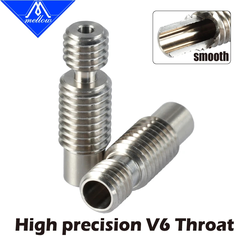 Mellow 1Pcs Super Smooth Heat Break For E3d V6 Hotend Vocano Heater Block 1.75mm Filament 3d Printer Nozzle Throat Accessories