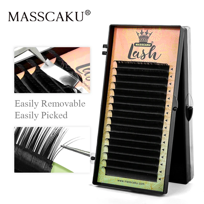 High Quality 16Rows 8-18mm Length Faux Mink Eyelashes Individual Eyelash Lashes Soft Eyelash Extension False Eyelash