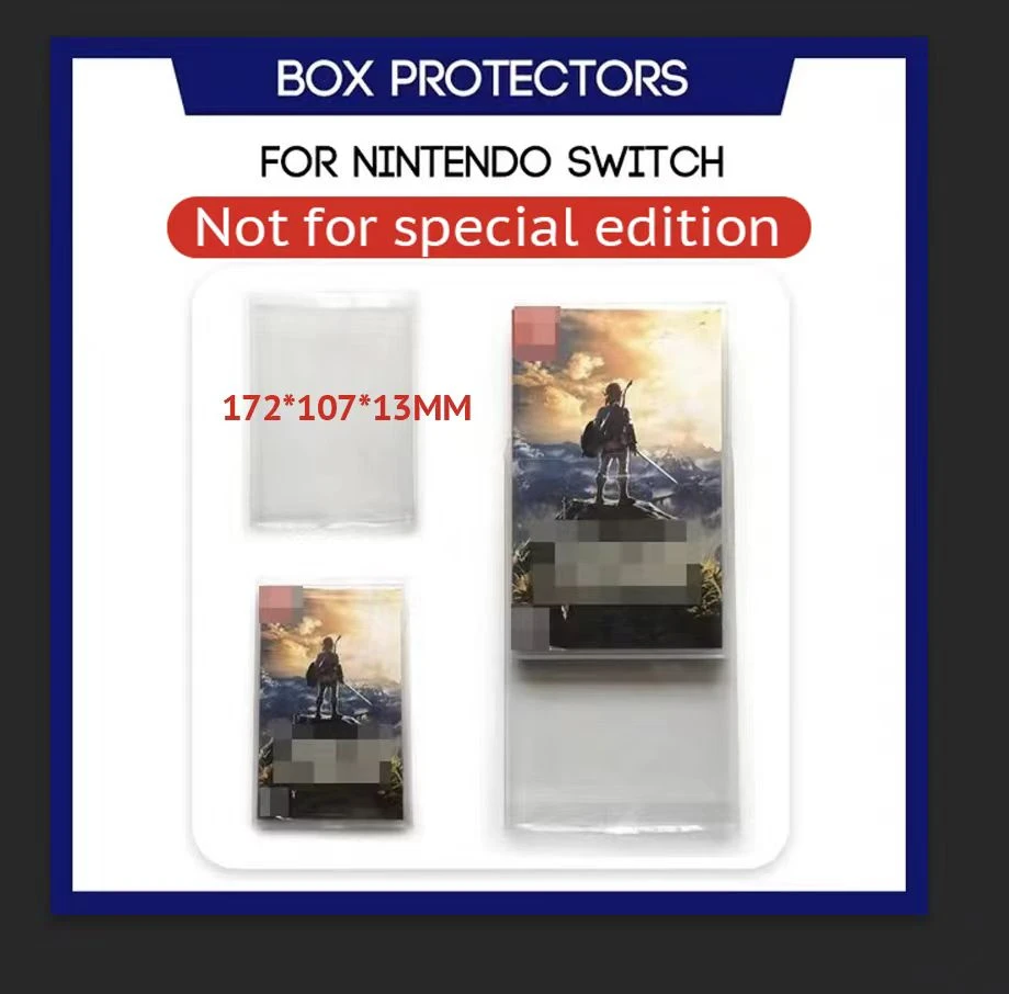 Box Protector Sleeve For Switch Games Case Custom Made Clear Plastic Protection