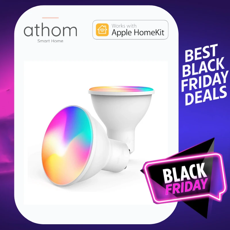 ATHOM Homekit  WIFi Smart Bulb Dimmable 4.5W RGBCW GU10