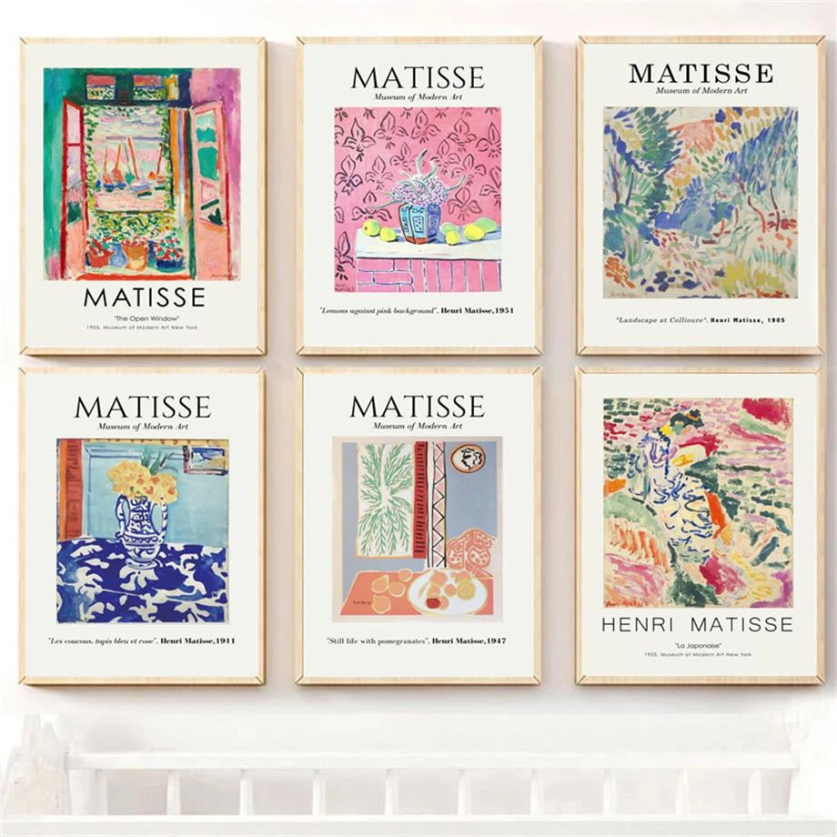 Vintage Henri Matisse Retro Abstract Wall Art Canvas Painting Nordic Posters And Prints Wall Pictures For Living Room Decor