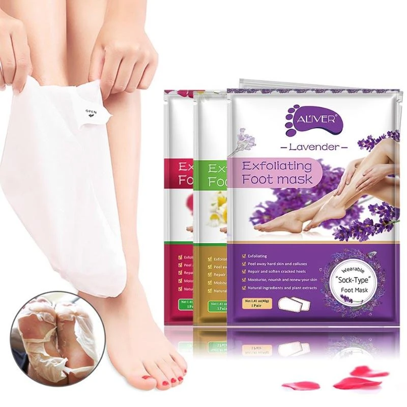 2pcs/bag Exfoliating Foot Mask Feet Cream for Dead Skin Removal Foot Care Tool Removing Dead Skin Foot Peeling Whitening Foot