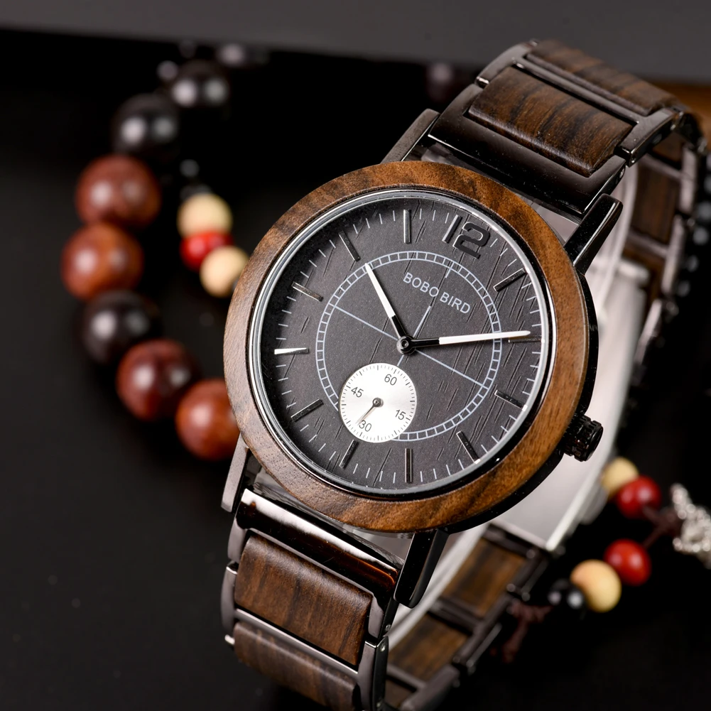 BOBO BIRD Lover's Watches Luxury Wooden Watch Couple Stylish and Quality Wristwatch Special Color Combination Design K-R12