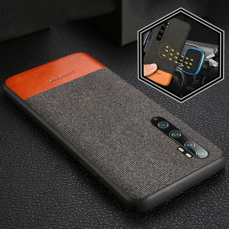 Canvas Magnetic case For Xiaomi Mi Note 10 10pro 9T 9SE 9LITE 10T PRO man business back cover For Redmi note 8 8t 7 9S 9 PRO