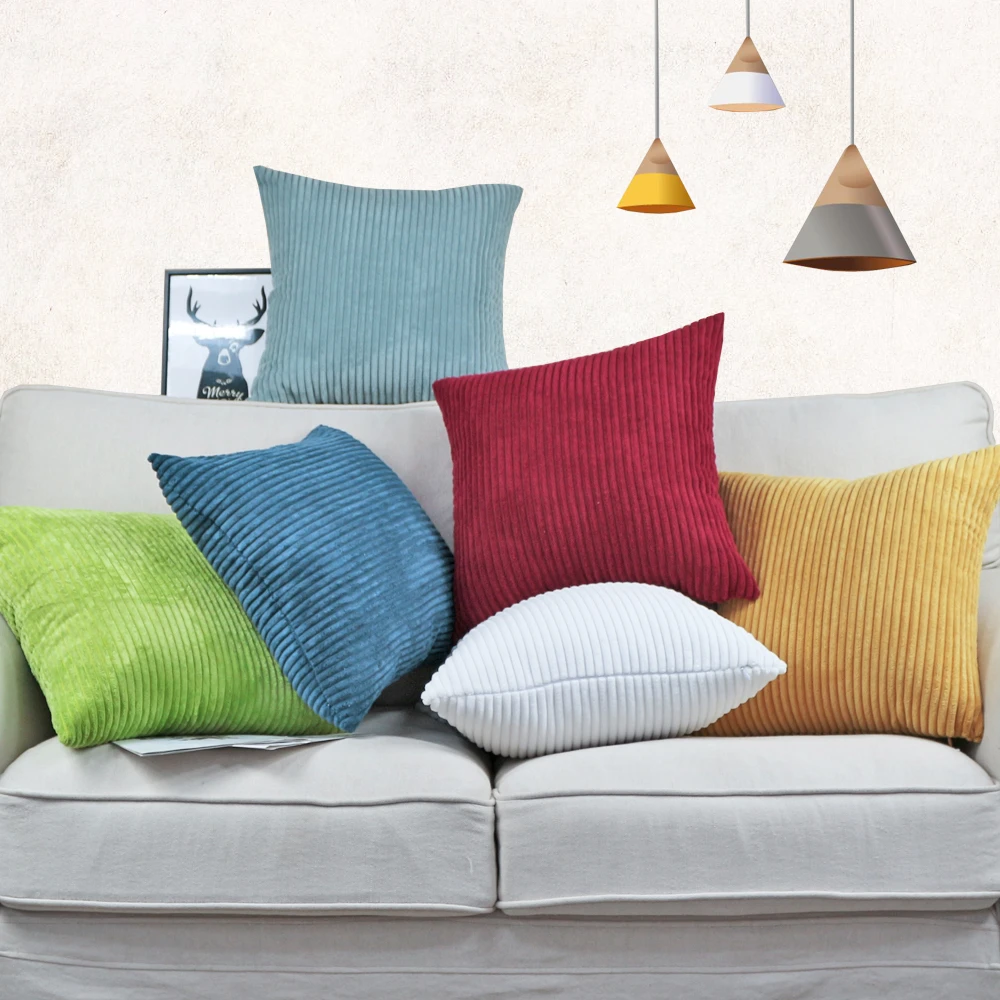 Free Shopping Corduroy Cushion Cover 35*35cm  50*70cm Solid Color Home Decorative Throw Pillow Case  HT-NPCJC-Cl