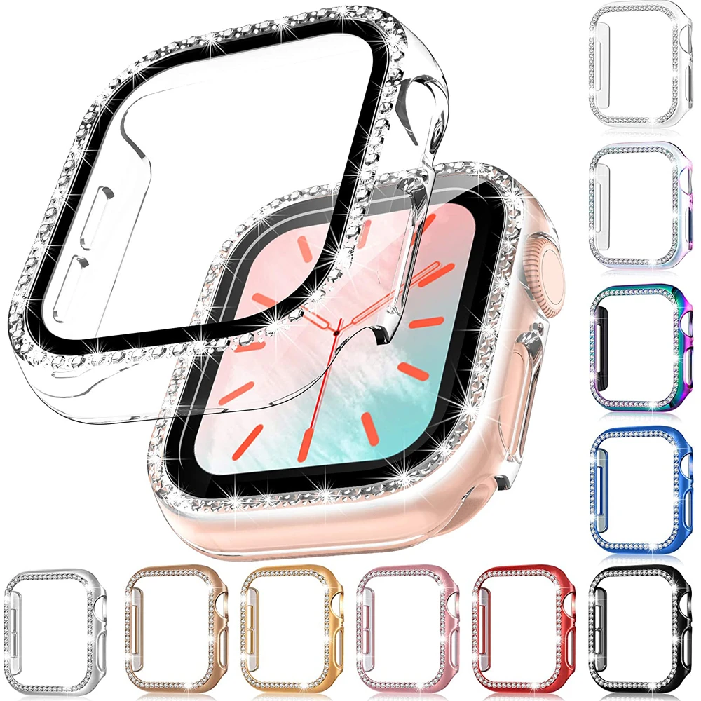 Diamond Bumper Protective Case for Apple Watch Cover Series 6 SE 321 38MM 42MM For Iwatch 5 40mm 44mm Apple Watch Case Premium