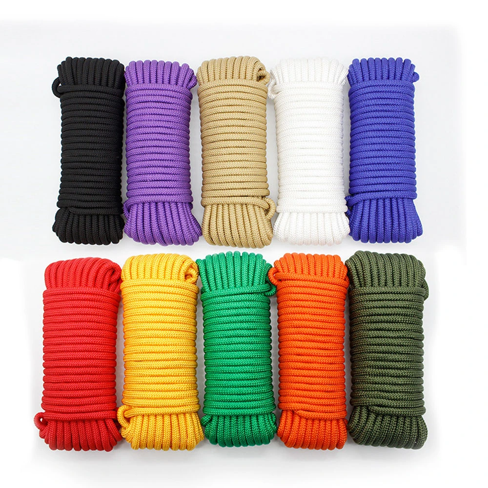 Dia 6 MM 5KN 5 10 20 30 Meters Core-spun  Parachute Cord Lanyard Tent Rope For Hiking Camping Clothesline DIY Bracelet