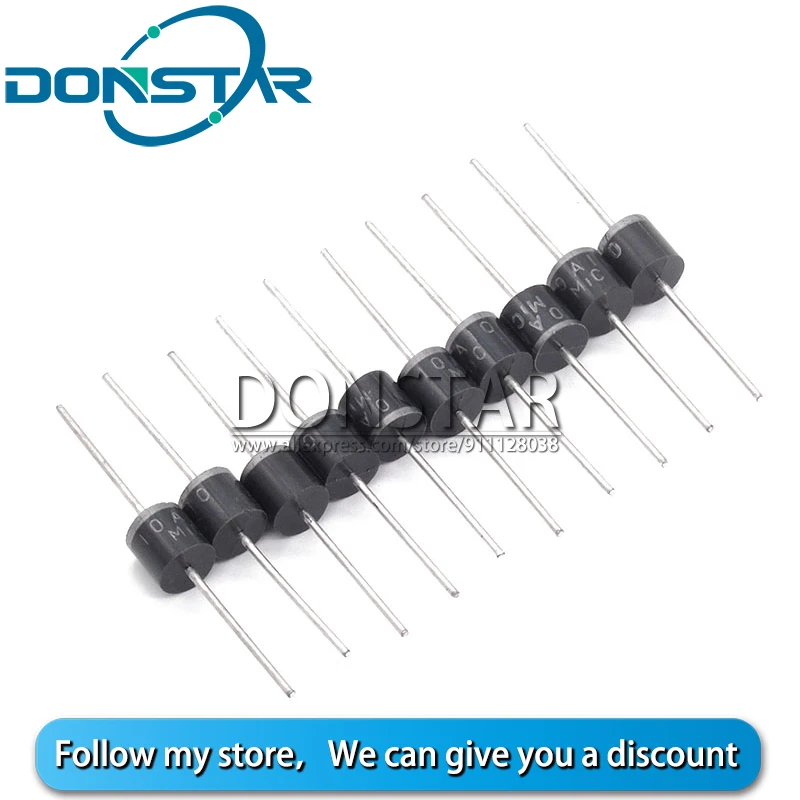 10pcs 10A10 6A10 20A10 R-6 DIP 6A 10A 20A 1000V electrical Axial Rectifier Diode