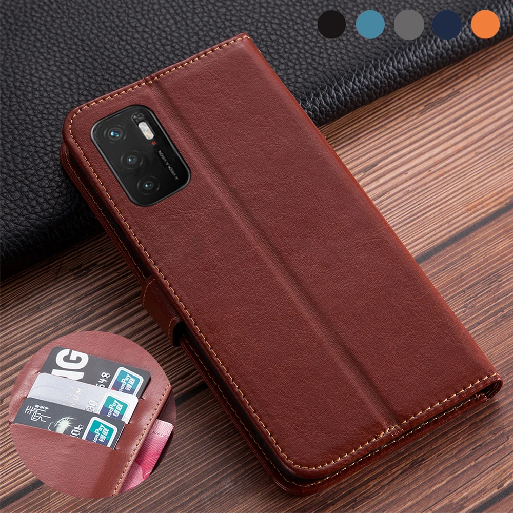 Luxury Flip book leather case on For Xiaomi Poco M3 Pro 5G Cover POCO M3 Pro M2103K19PG case Mi m3 pro ksiomi Cover Soft TPU