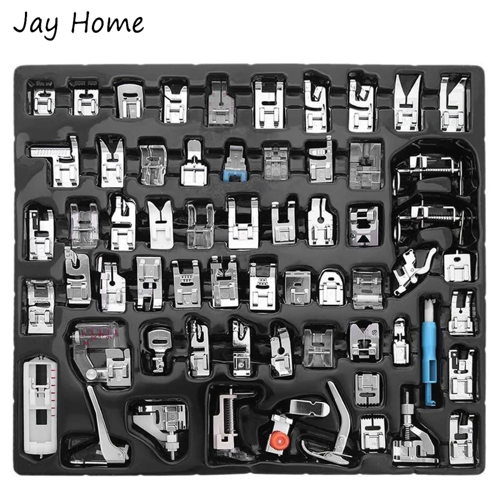 11/72 Pcs Sewing Machine Presser Feet Set Professional Domestic Presser Foot Kits for Low Shank Home Sewing Machine Accessories