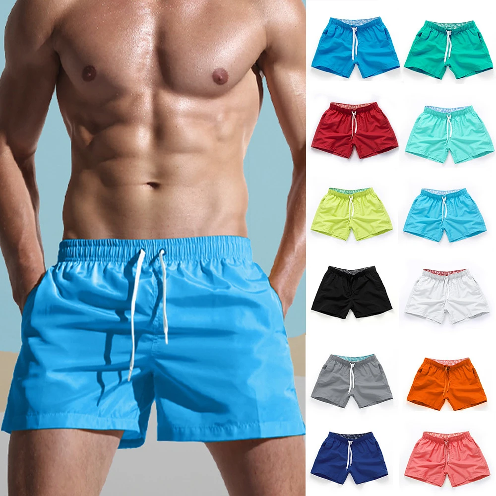 Brand Pocket Quick Dry Swimming Shorts For Men Swimwear Man Swimsuit Swim Trunks Summer Bathing Beach Wear Surf Boxer Brie