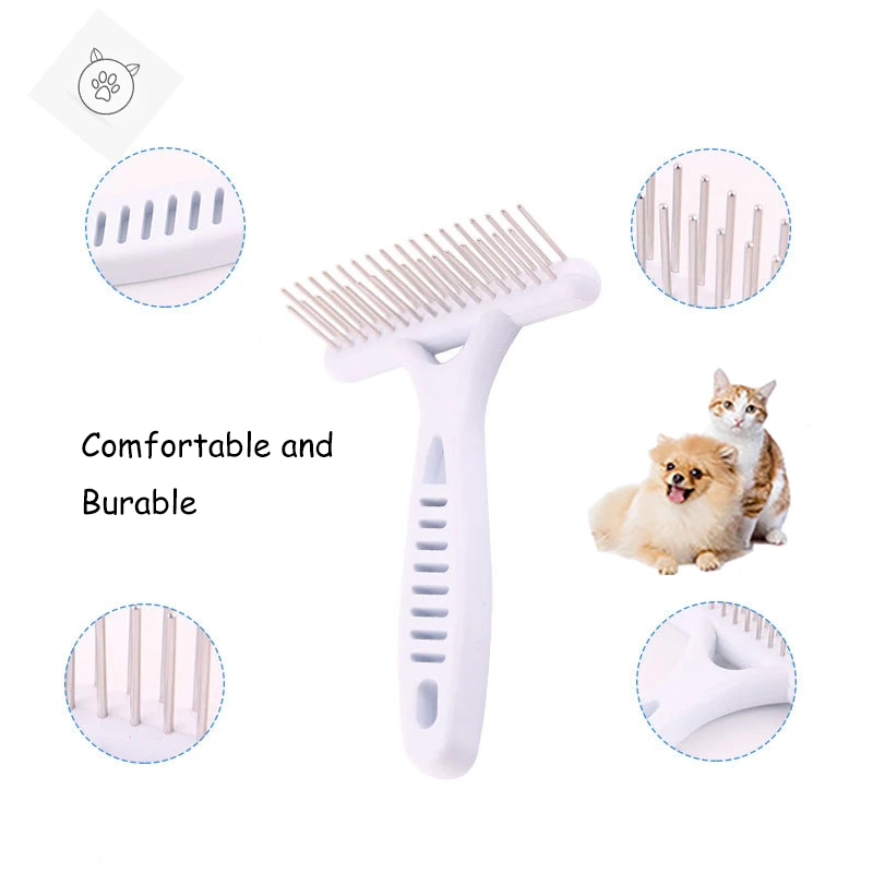 SUPERPET White Rake Comb for Dogs  Brush Short Long Hair Fur Shedding Remove Cat Dog Brush Grooming Tools Pet Dog Supplies