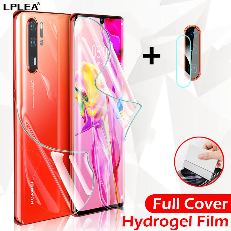 Full Cover For Huawei P30 Pro Screen Protector P20 Hydrogel Film For Huawei Mate 20 Lite Back Film 30 P Smart 2019 Camera Glass