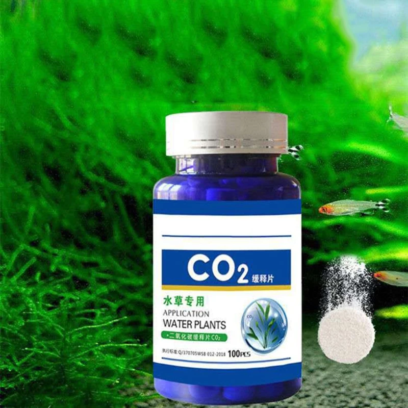 60/100Pcs Aquarium CO2 Tablet Carbon Dioxide Diffuser for Water Plant Grass Tank