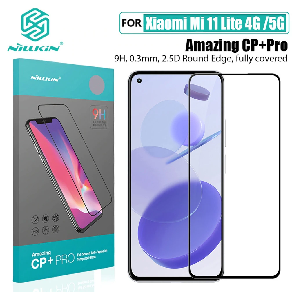 For Xiaomi Mi 11 Lite 5G Glass Nillkin CP+PRO H/H+Pro Screen Protector For Xiaomi Mi11 Lite 4G Tempered Glass Film