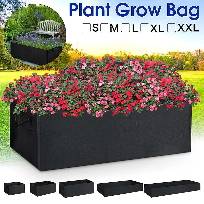 Rectangle Felt Planting Bag Garden Planting Container Grow Bags Breathable Pot for Plants Nursery Pot for Ornamental vegetable