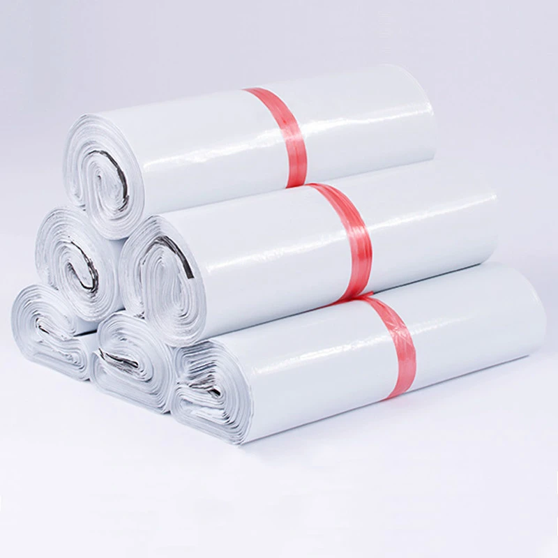 50pcs/Lot White Courier Bag Express Envelope Storage Bags Mailing Bags Self Adhesive Seal PE Plastic Pouch Packaging 24 Sizes