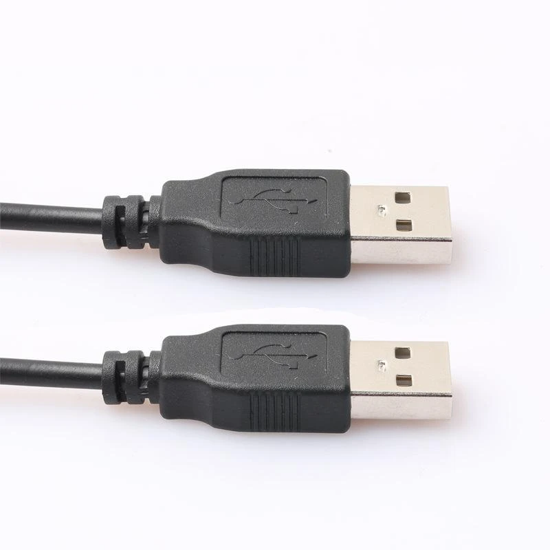 Double USB Computer Extension Cable 0.5M 1M USB 2.0 Type A Male to A Male Cable Hi-Speed 480 Mbps Black Data Line Cables