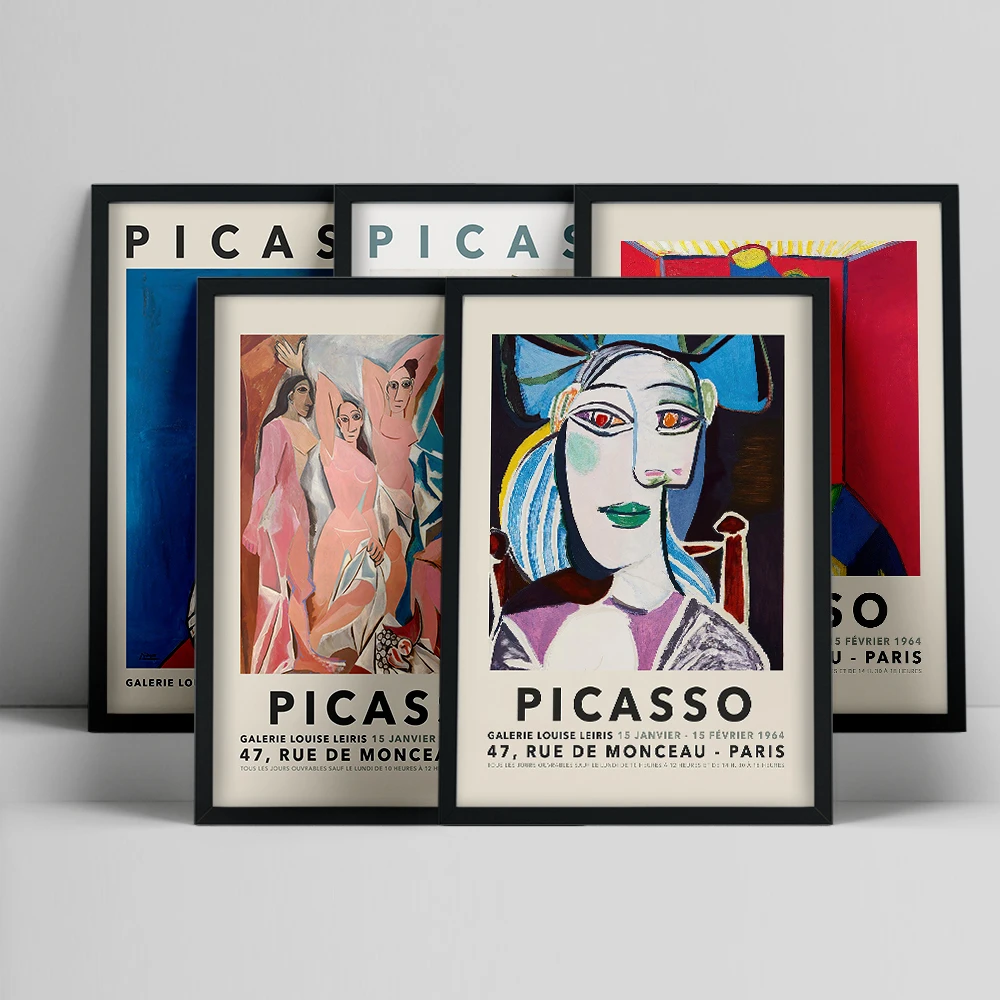 Abstract Vintage Painting Pablo Picasso Exhibition Canvas Posters and Prints Museum Modern Gallery Wall Art Picture Home Decor