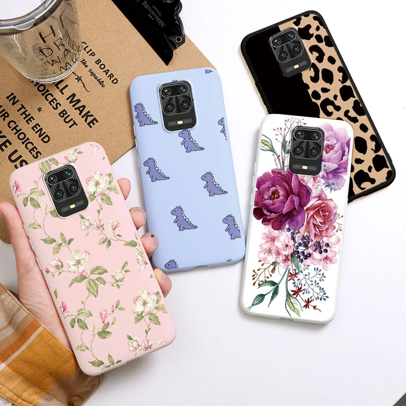 Soft Silicone Phone Cases For Xiaomi Redmi Note 9 Case Back Cover Flower For Xiomi Redmi Note 9S 9 Pro Note9 S 9pro Funda Coque