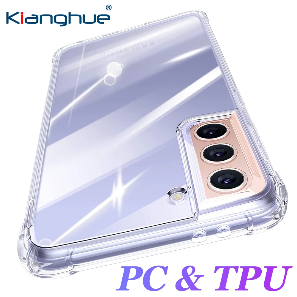 Hybrid Clear Case For Samsung Galaxy S20 Fe S21 Note 20 Ultra S10 S9 S8 Plus Note 8 9 10 Pro Lite Transparent Hard Cover Luxury