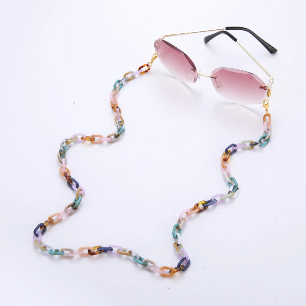 Mix Color Acrylic Sunglasses Chain Women Glasses Chain Eyeglasses Strap Eyewear Cord Mask Holder Hanging Mask Necklace Lanyard