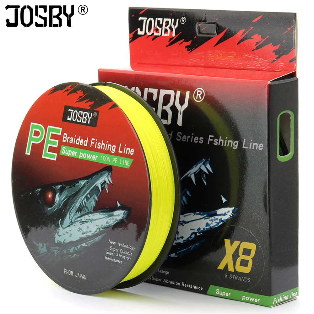 JOSBY Pesca 8 Strands Carp Braided Fishing Line Peche Pe Accessories Everything For Fly Cord Monofilament 100M 200M 300M 500M