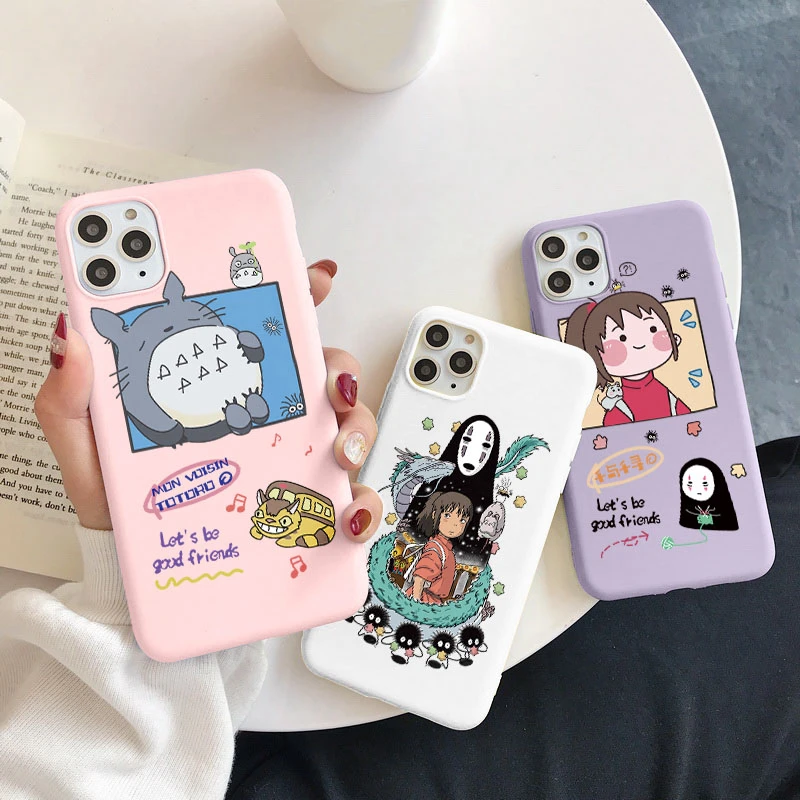 Cute Totoro Case For Samsung Galaxy S20 FE S21 Ultra S10 S9 Plus S10e A32 A31 A30 A52 A51 A50 A72 A71 A70 A10 A12 A40 A21S Cover