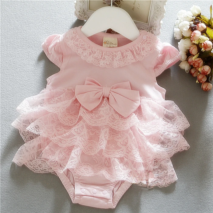1pc Newborn infant Baby clothes girls wedding daily photo shooting bodysuit cotton jumpers summer 3 6 9M baby playsuit