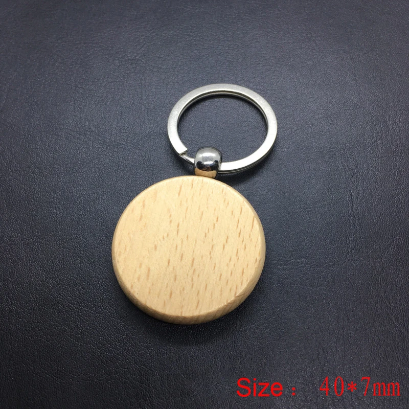 Wedding Gift Blank Round Rectangle Wooden Key Chains DIY Promotion Wood Keychains Key Tags Promotional Gifts