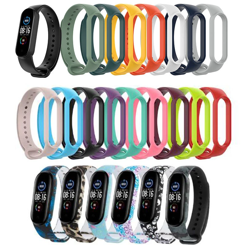 New 32 Colors Silicon Strap For Xiaomi Mi Band 2 3 4 5 6 Sport Strap Smart Bracelet Watch For Mi Band 4 5 6 Colorful Wrist Band