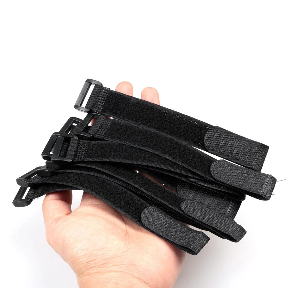 10pcs Fishing Rod Tie Holder Strap Suspenders Fastener Hook Loop Ties Belt Fishing Rod Strapping Wrap Band Outdoor Fishing Tools