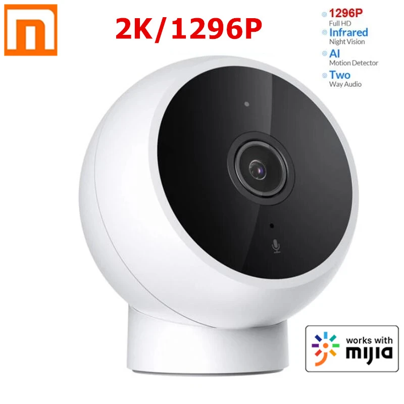 2021 Xiaomi Mijia AI Smart IP Camera 2K 1296P Full HD 2.4GWiFi IR Night Vision Security Monitor Super Wide Angl