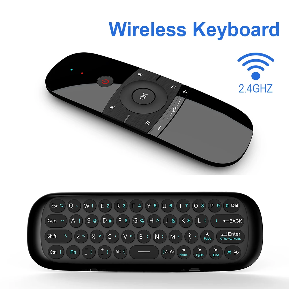 Mini Air Mouse W1 C120 Fly Air Mouse Wireless Keyboard airmouse For 9.0 8.1 Android TV Box/PC/TV Smart TV Portable Mini 2.4G