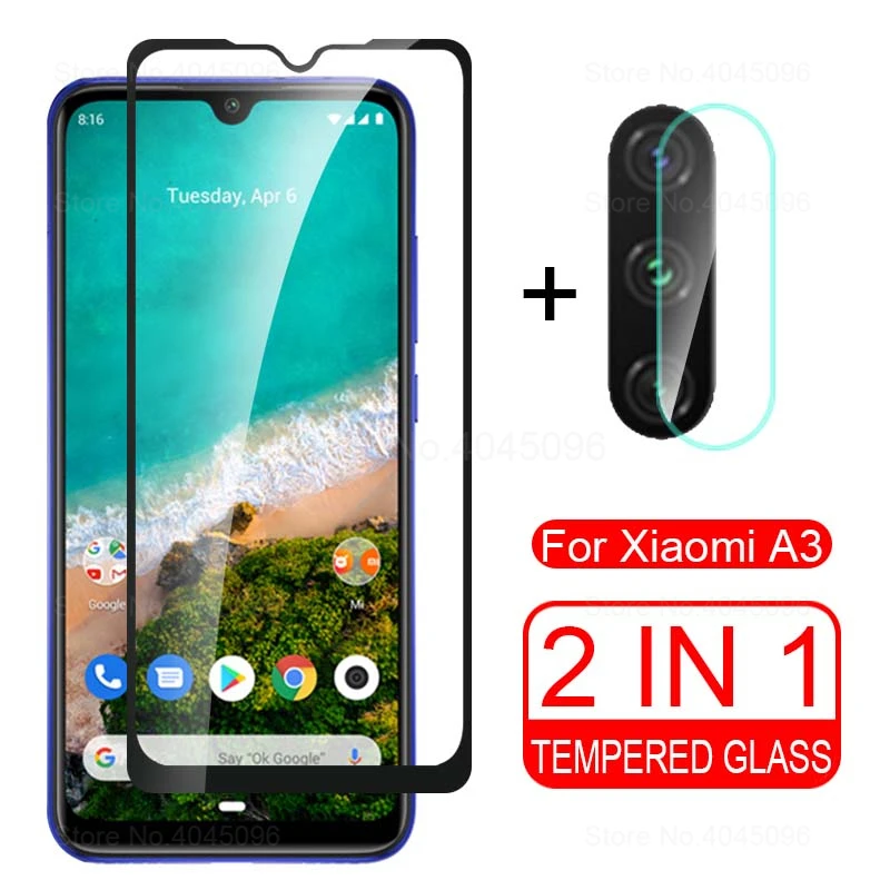 2 in 1 protective glass for xiaomi mi a3 camera back cover for xiomi a3 mia3 xiaomia3 xiami a 3 3a tremp glasses lens case