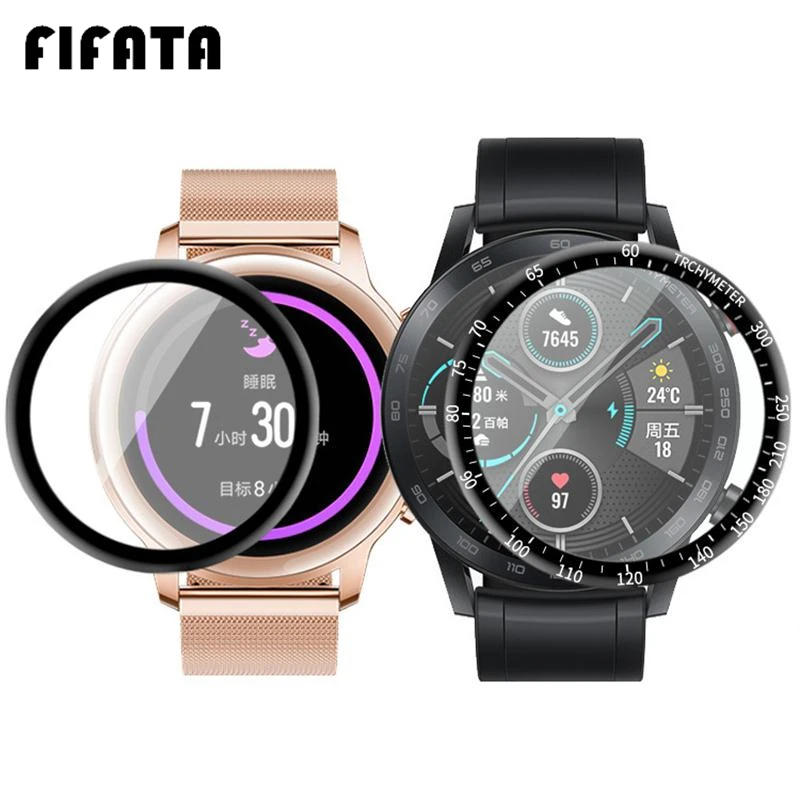 FIFATA 3D Curved Edge Soft Clear Full Coverage Protect Film For Huawei Honor Magic Watch 2 46mm 42mm Screen Protector (Not Glass