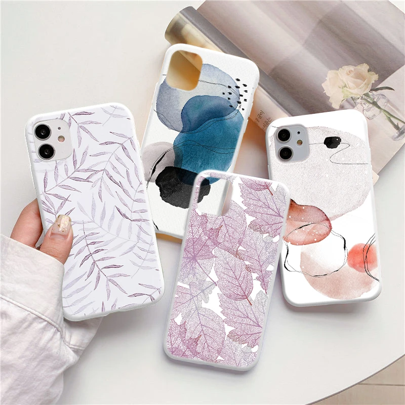 Leaves Watercolor Cover For Xiaomi Mi 10T Poco X3 NFC F3 A3 9 SE 9T 10 11 Lite Redmi Note 9 8 10 Pro 9s 10s 7 6 5 8T 9C TPU Case