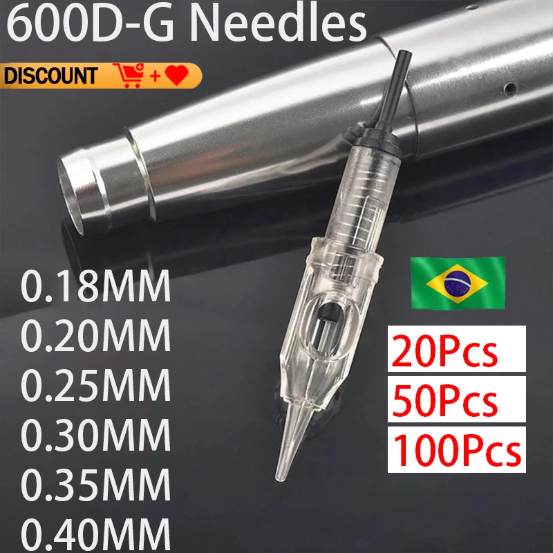 Tattoo Needle 20/50/100pcs 1RL Disposable Sterilized Permanent Makeup Cartridge Needles Tips For Eyebrow Lips Agulha Easy Click