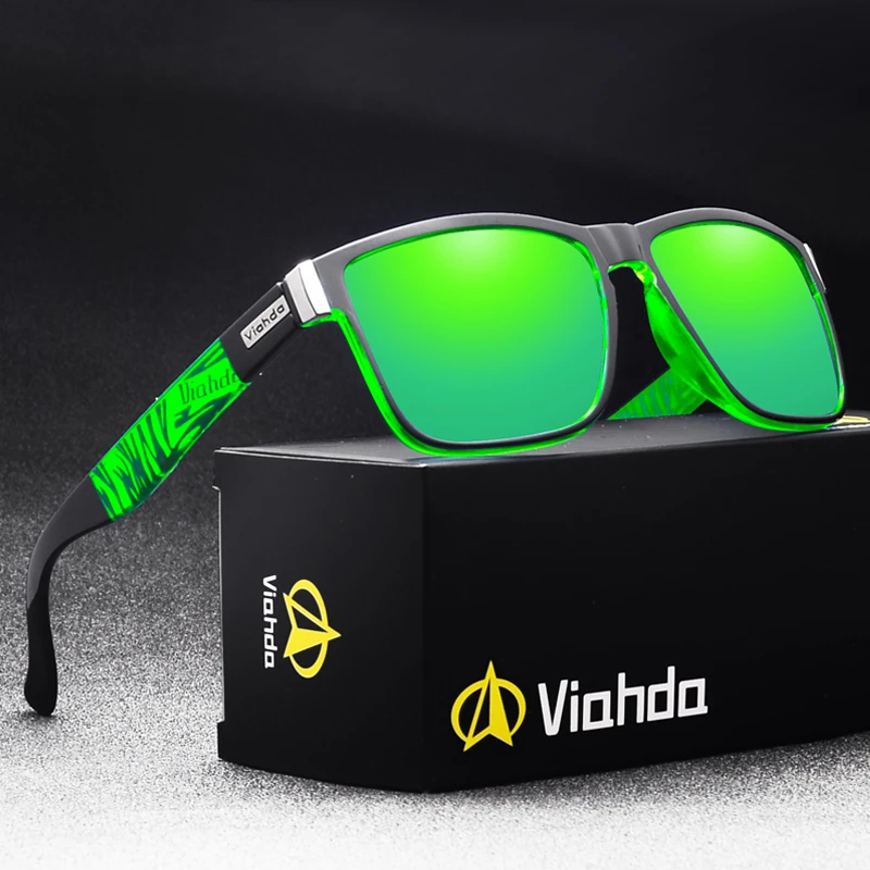 Viahda Brand Design Polarized Sunglasses Men Driving Shades Male Sun Glasses For Women Spuare Mirror Summer UV400 Oculos