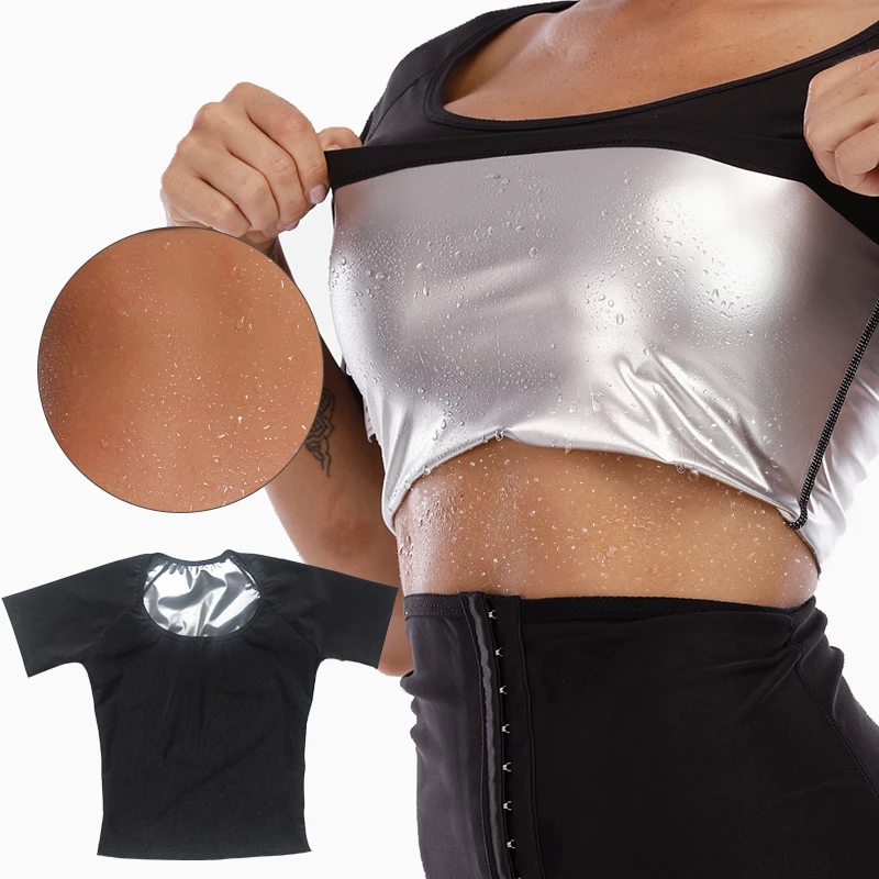 Women Sauna Sweat Vest Polymer Waist Trainer Weight Loss Shapewear Tummy Slimming Sheath Workout Body Shaper Corset Fajas Top
