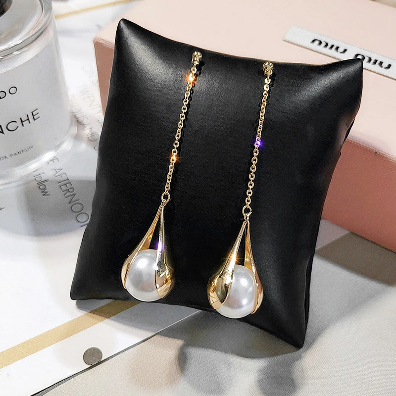 2020 korean fashion stud earrings luxury pearls drop dangle earring designer statement earings jewelry for women jewellery